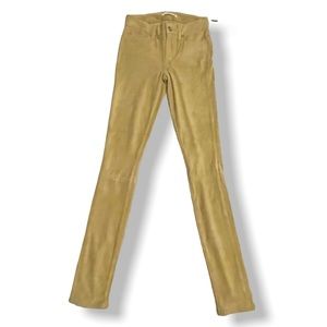 7 For All Mankind Sueded Skinny Pants Camel Size 26
